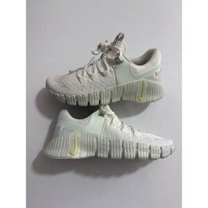 Nike Free Metcon Shoes Womens Size 6.5 White Yellow FJ1548-100 Training Sneakers